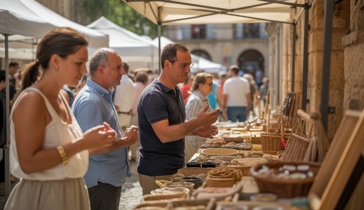 Kunsthandwerkausstellung auf der Fira de Pollença im Sant Domingo