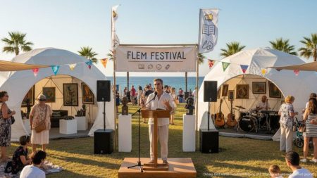 Siri Hustvedt und Helen Fielding zu Gast beim FLEM in Magaluf Offenes Festival in Magaluf mit Literatur, Kunst und Musik während des FLEM Festivals auf Mallorca