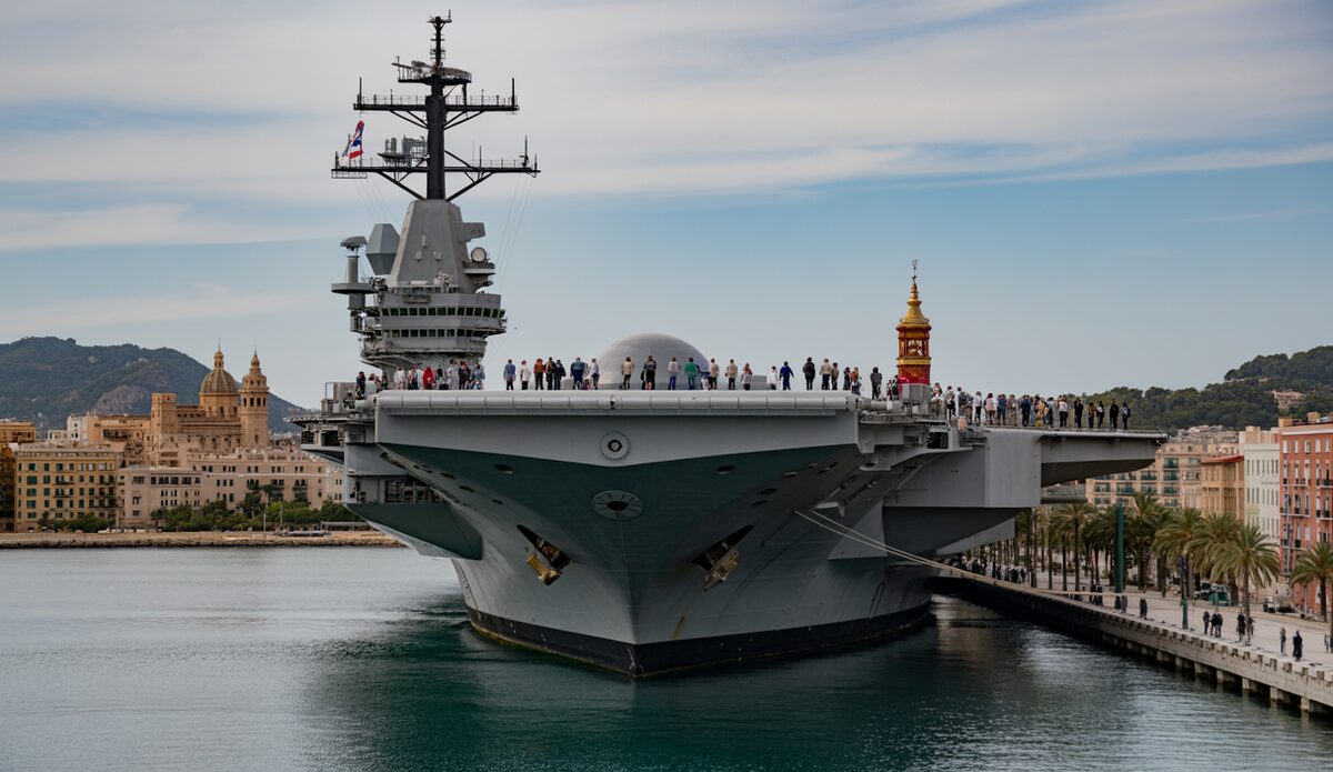 Flugzeugträger USS Gerald R. Ford in der Bucht von Palma de Mallorca