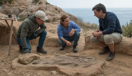 Neuer Fund auf Mallorca enthüllt Details über urzeitlichen Raubtier Forscher auf Mallorca entdecken fossile Überreste eines urzeitlichen Raubtieres.