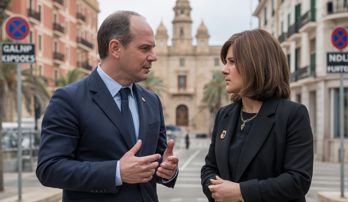 Zwei Politiker in Diskussion über Frontex auf Mallorca