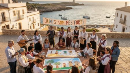 Fundación „la Caixa“: 19 Millionen Euro für soziale Projekte auf den Balearen Menschen verschiedener Altersgruppen bei gemeinschaftlichen sozialen und kulturellen Aktivitäten auf den Balearen, symbolisch für die Unterstützung durch die Fundación la Caixa