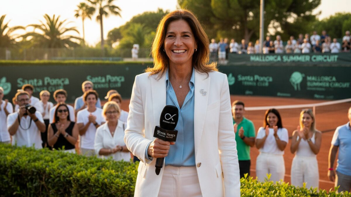 Gabriela Sabatini bei einem Tennisturnier in Santa Ponça auf Mallorca