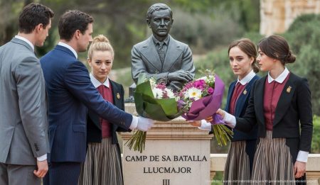 Blumenehrung für Jaume III. in Llucmajor bei Vox-Gedenkfeier