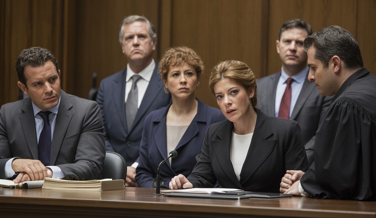 Gerichtssaal in Palma de Mallorca während des Prozesses um ein Baby im Müllcontainer.