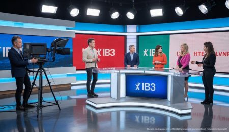 Die besten Sendungen von IB3: Ein Blick auf das Balearen-TV Studio des Balearen-Senders IB3 mit verschiedenen Sendungen