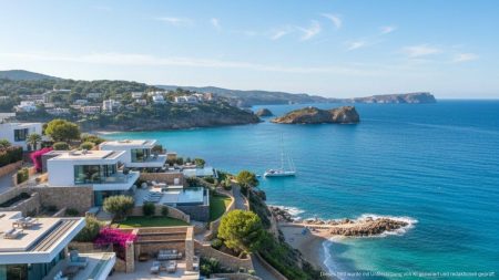 Immobilienboom auf den Balearen: Moderne Luxusimmobilien am Meer.