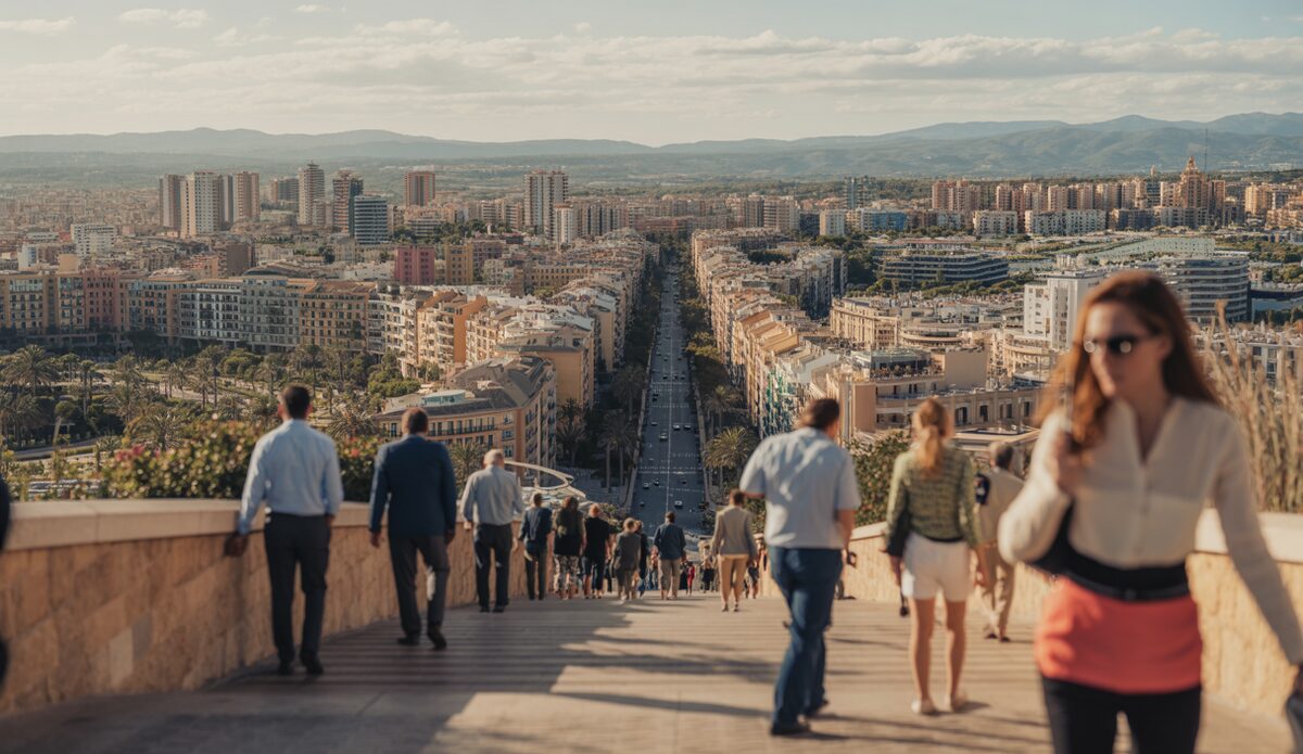 Immobilienpreise auf Mallorca: Aktuelle Trends und Spitzenreiter Ansicht auf die Immobilienentwicklungen in Palma de Mallorca mit modernen Wohngebäuden.