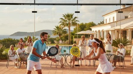 Jürgen Klopp und Gabriela Sabatini beim Padelspielen auf Mallorca