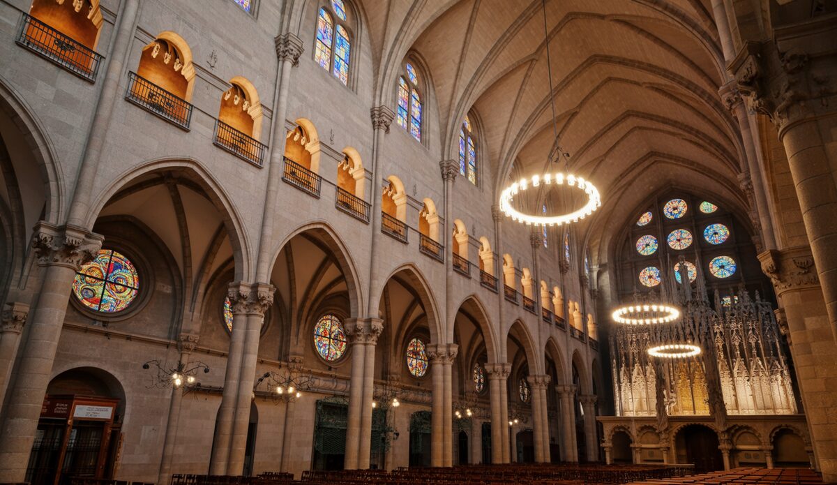 Blick auf Gaudís architektonische Gestaltung in der Kathedrale von Palma