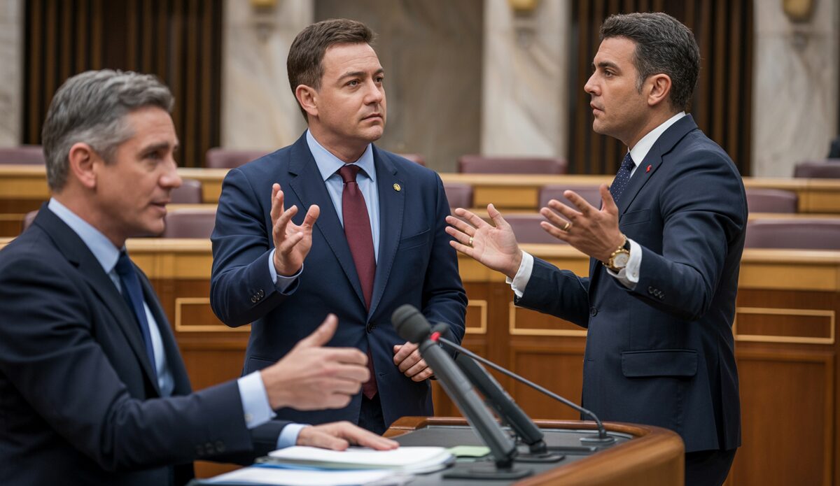 Parlament von Palma de Mallorca während hitziger Debatte