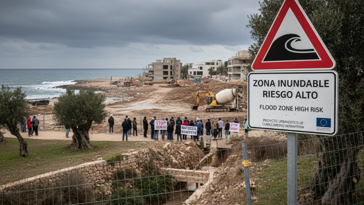 Bauprojekt in Cas Català mit Überschwemmungsgefahr