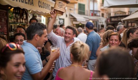 Krümel enthüllt neuen Namen für ihr Lokal in Peguera Krümel vor ihrem neuen Lokal Schatzi in Peguera