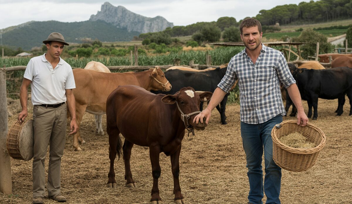 Bauern auf Mallorca bei innovativen landwirtschaftlichen Methoden