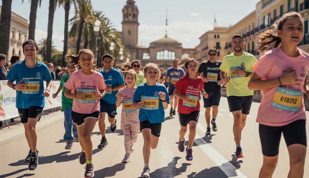 Kinderläufe auf Mallorca im Rahmen der Krebs-Kampagne.