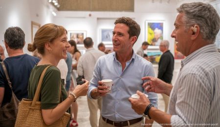 Mallorca Living & More: Treffpunkt für Einheimische und Ausländer Treffpunkt in Portocristo: Menschen beim kulturellen Austausch