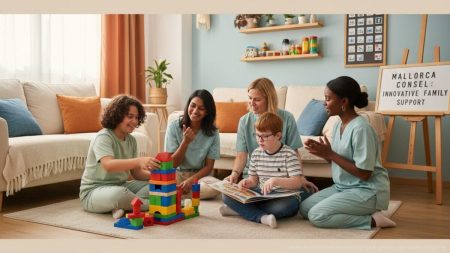 Mallorca startet innovativen Unterstützungsdienst für Familien Professionelle Betreuer unterstützen Kinder mit geistiger Behinderung in einem freundlichen häuslichen Umfeld auf Mallorca