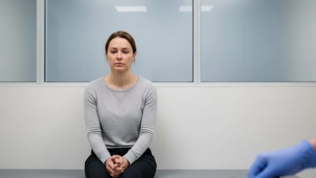 Mallorquinische Aktivistin in Israel wegen Beiß-Attacke in Haft Mallorquinische Aktivistin in einer modernen Untersuchungshaftanstalt mit ruhiger, nachdenklicher Haltung