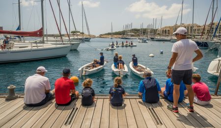 Regatta-Momente in Porto Cristo: Optimistischer Auftritt junger Segeltalente Junge Segeltalente bei der Regatta in Porto Cristo auf Mallorca