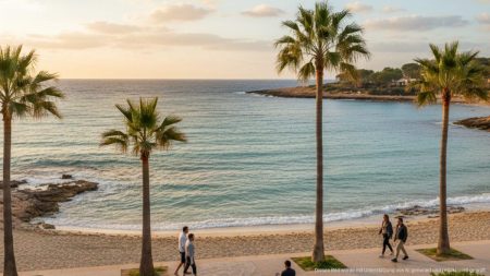 Mildes Wetter in Cala Rajada: Perfekte Bedingungen auf Mallorca Mildes Wetter in Cala Rajada auf Mallorca mit ruhiger Küste, sanfter Meeresbrise und angenehmen Temperaturen
