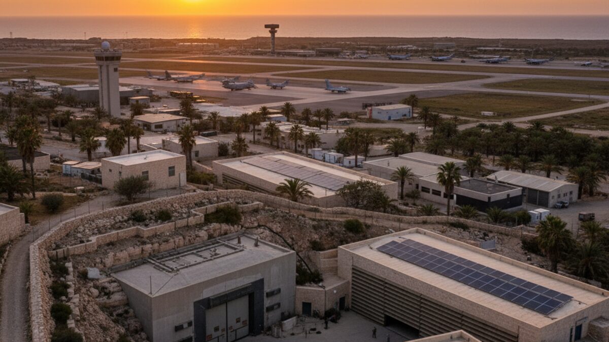 Moderner Militärbunker auf Mallorca, nahe dem Flughafen Son Sant Joan