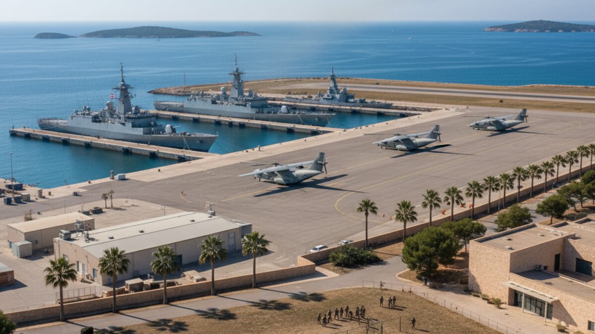 Soldaten auf Mallorca in militärischer Basis