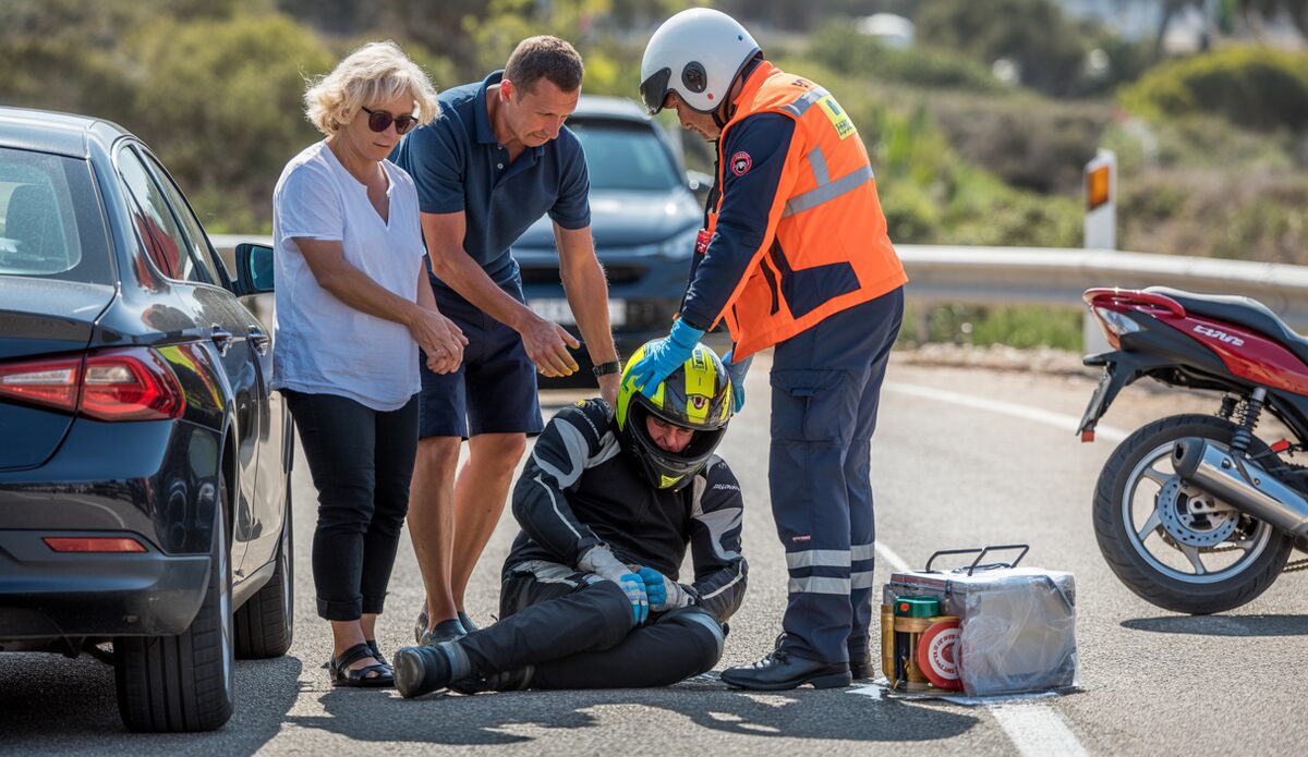 Motorradfahrer auf Mallorca von deutschem Ehepaar gerettet Motorradunfall auf Mallorca: Deutsches Ehepaar leistet Erste Hilfe