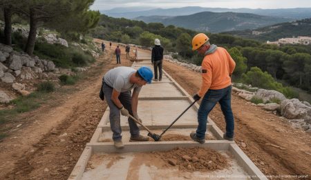 Neue Fernwanderroute ‚East Mallorca GR 226‘ ab Cala Ratjada geplant Arbeiter bereiten neuen Wanderweg auf Mallorca vor
