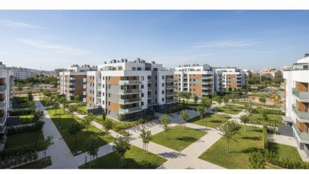 Palma plant Hunderte neue Wohnungen in Son Güells Moderne Wohngebäude in Son Güells, Palma, symbolisieren den Bau von Hunderten neuen Wohnungen in der Stadt