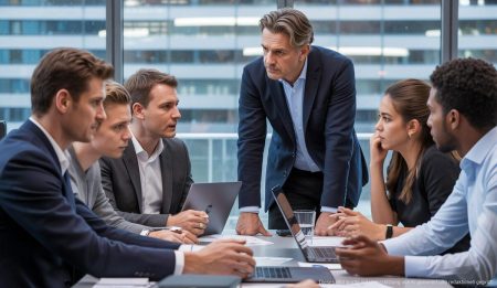 Patrick Lorenz: Fußballagentur und Familienleben in Frankfurt Patrick Lorenz mit seinem Team in einer modernen Frankfurter Büro.