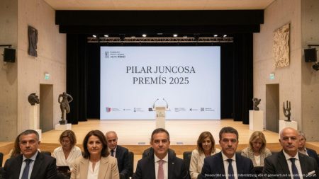 Feierliche Preisverleihung der Pilar Juncosa Preise 2025 im Auditori der Fundació Pilar i Joan Miró auf Mallorca mit Jury und Publikum