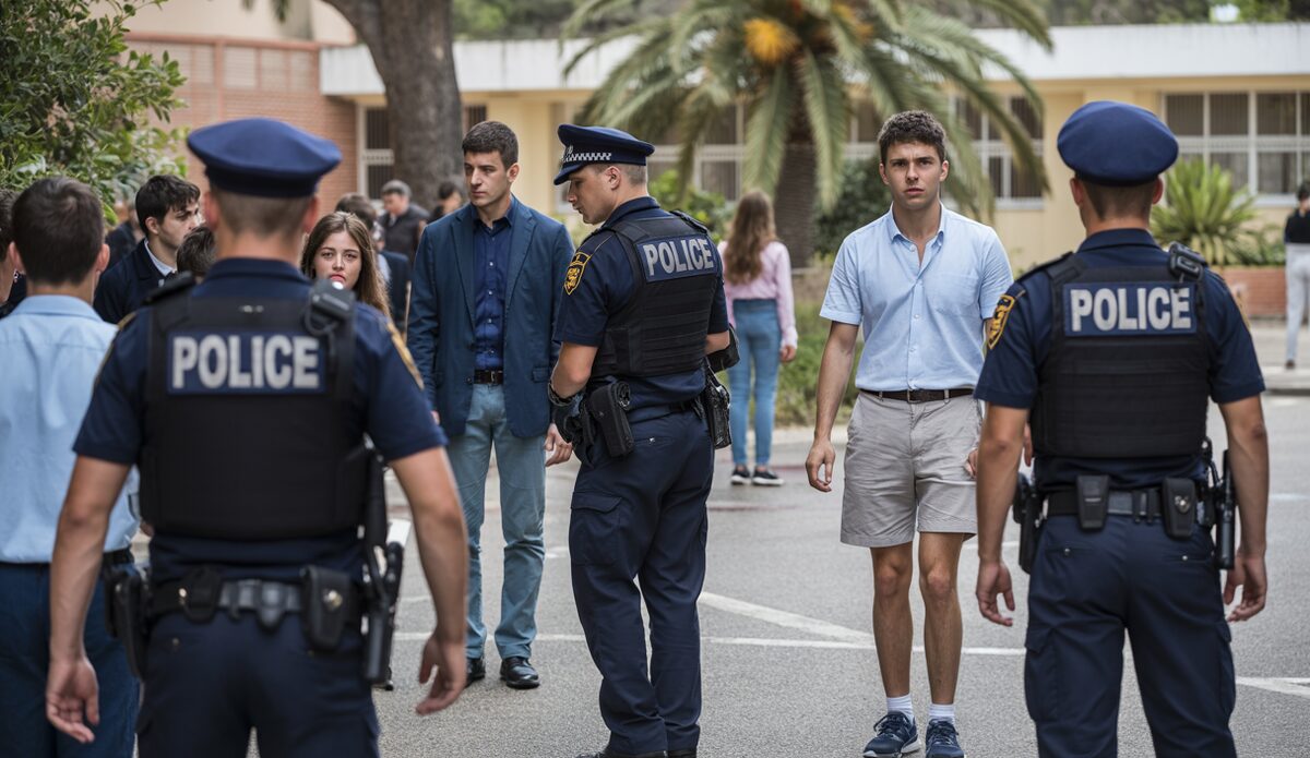 Polizeieinsatz an einer Schule in Palma de Mallorca