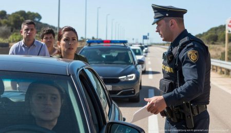 Polizeikontrolle auf Mallorca mit Guardia Civil