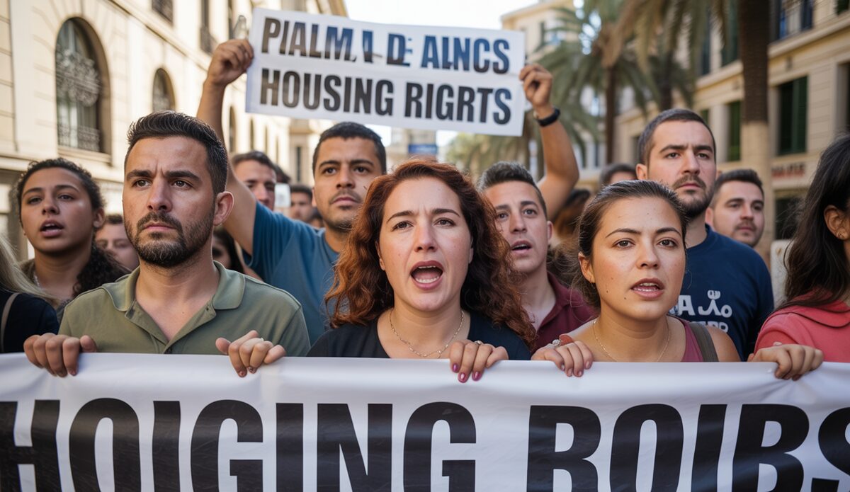 Protest gegen Zwangsräumung in Son Bordoy, Palma de Mallorca