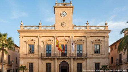 Rabasco kehrt zurück: Machtwechsel in Llucmajors Politik Das Rathaus von Llucmajor auf Mallorca symbolisiert den politischen Machtwechsel und die neue Koalition in der Stadtverwaltung.