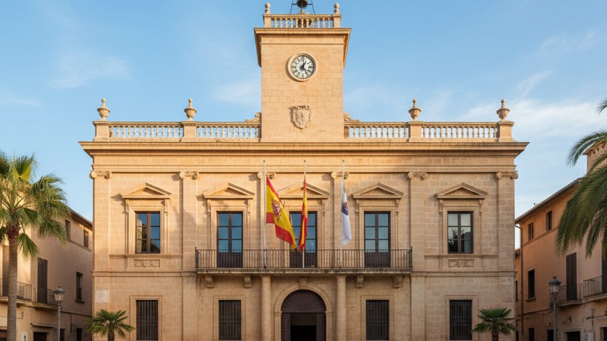 Das Rathaus von Llucmajor auf Mallorca symbolisiert den politischen Machtwechsel und die neue Koalition in der Stadtverwaltung.