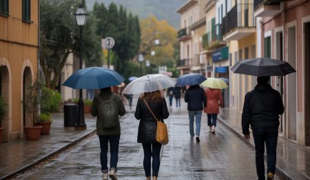Regnerischer Herbsttag in Sóller mit hohen Regenchancen Regnerischer Herbsttag in Sóller auf Mallorca
