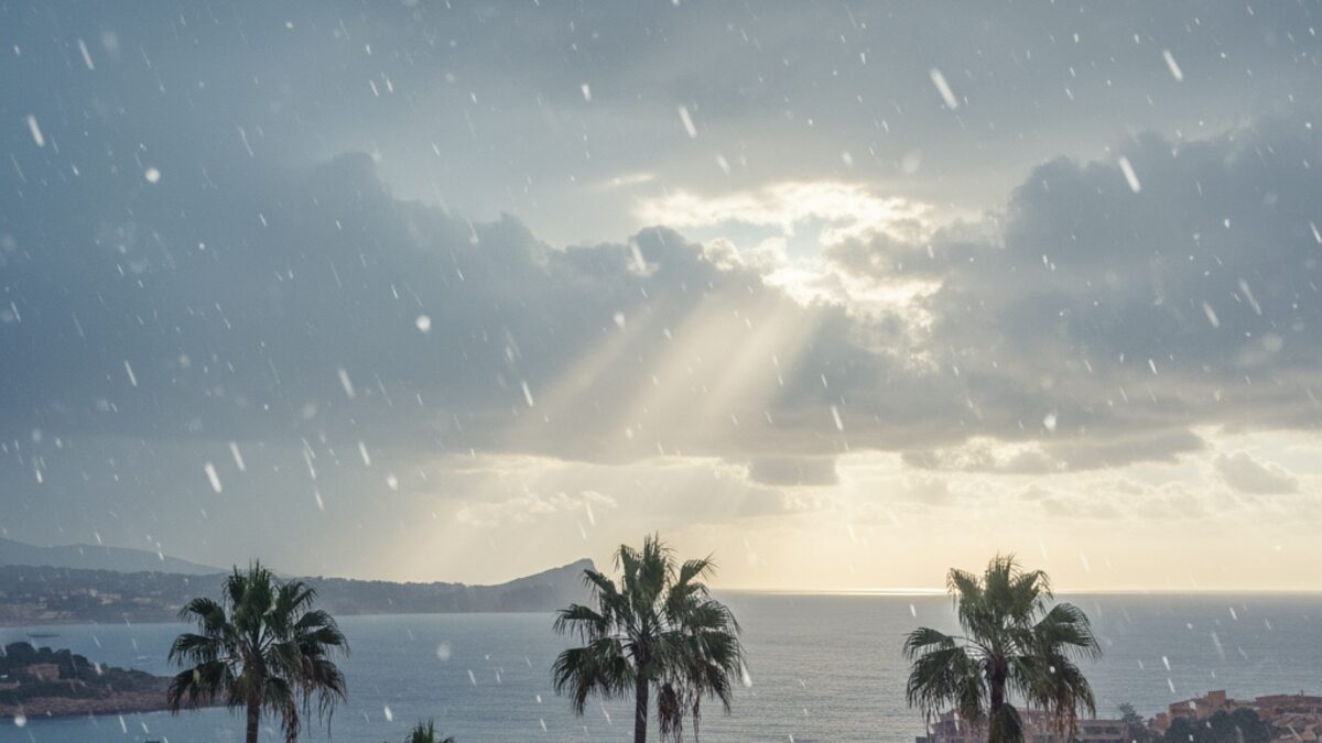 Leichter Regen in Santa Ponsa bei milden Temperaturen