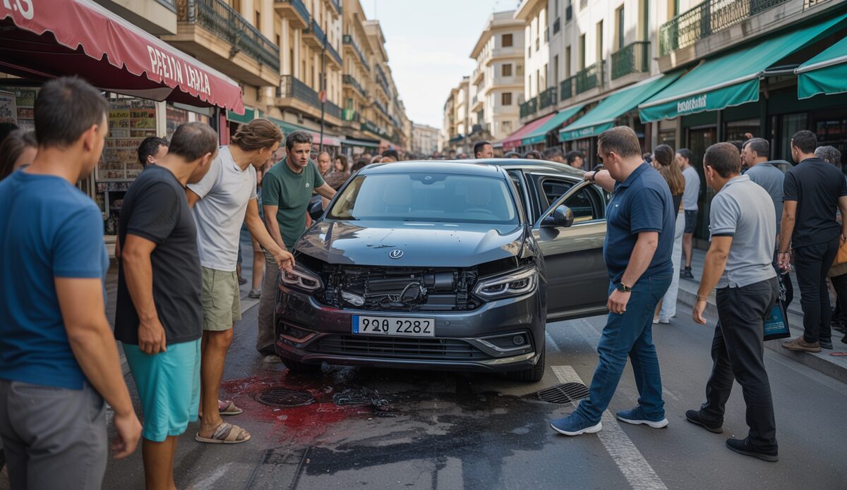 Schwerer Unfall in Palma, bei dem ein 80-Jähriger zwischen zwei Autos eingeklemmt wurde.