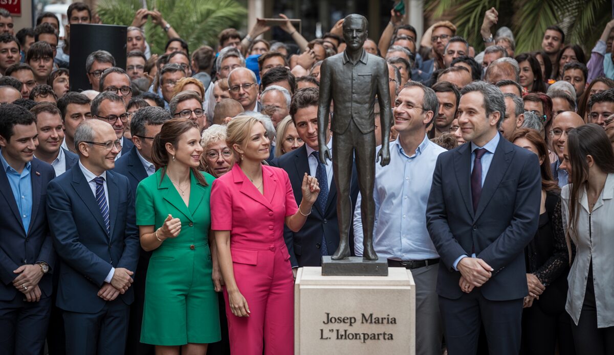 Skulpturenthüllung von Josep Maria Llompart in Palma de Mallorca