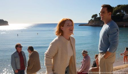 Sonnenschein und glitzerndes Meer in Santa Ponsa an einem Herbsttag