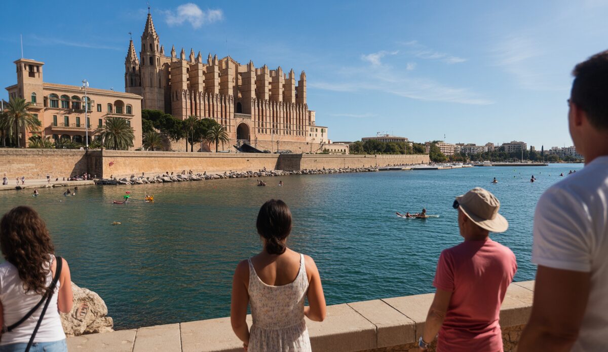 Sonniger Herbst auf Mallorca mit Blick auf klaren Himmel