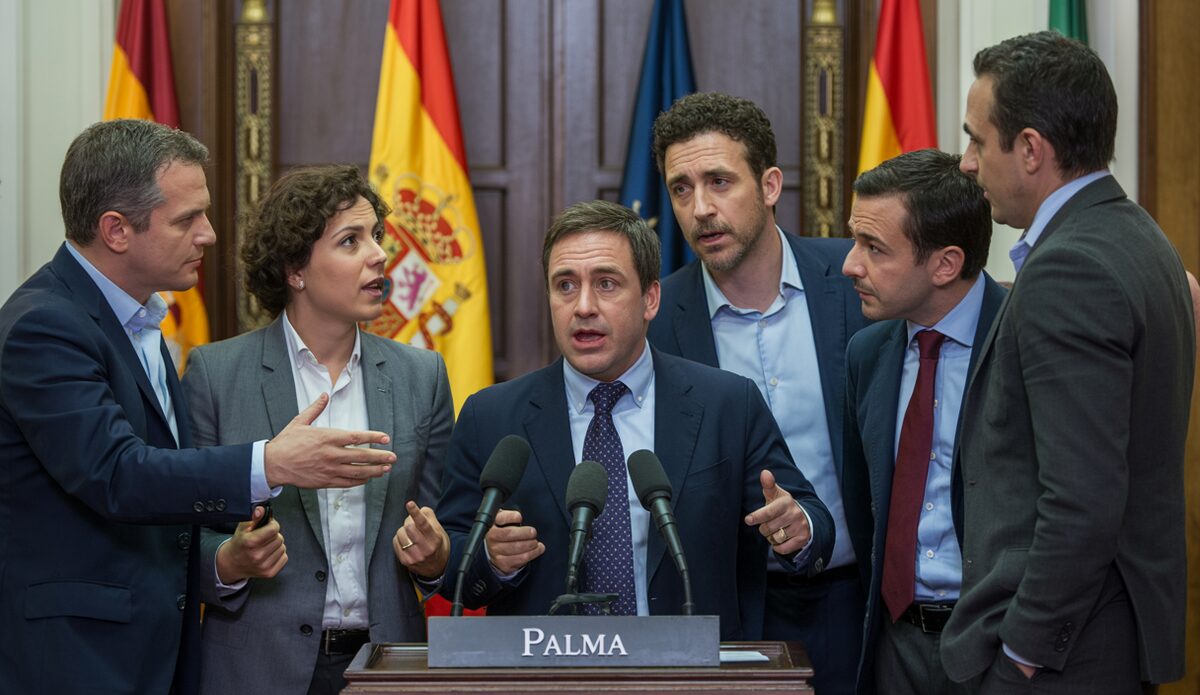 Politiker diskutieren im Parlament der Balearen, Pressefreiheit im Fokus.
