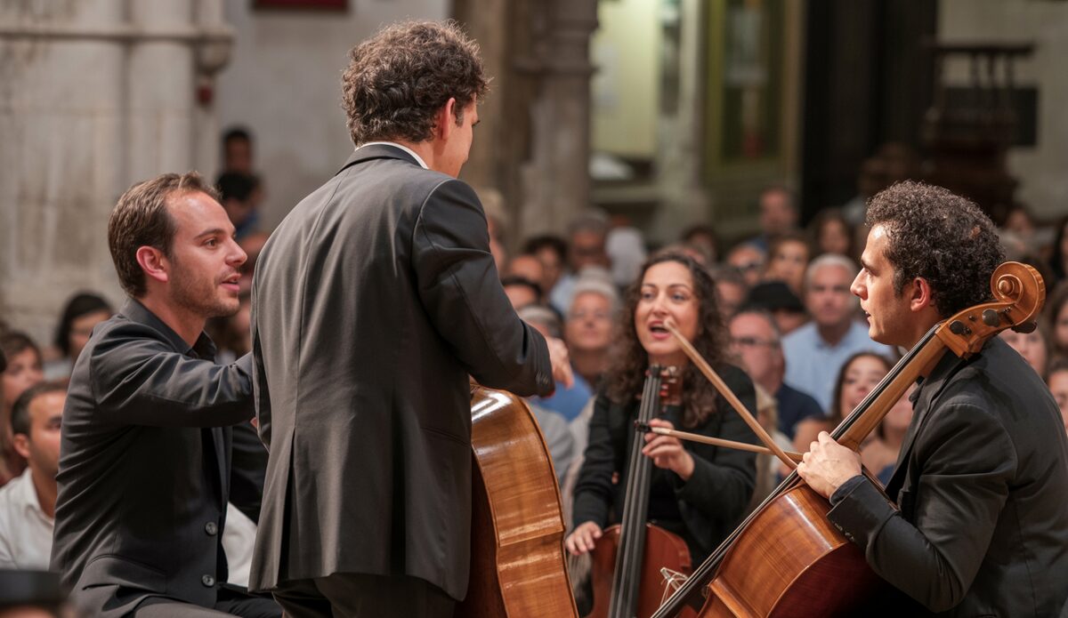 Storioni Trío performt beim Festival in der Kirche von Sóller.