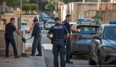 Mitarbeiter in Calvià bei der Friedhofsverwaltung während Tots Sants auf Mallorca