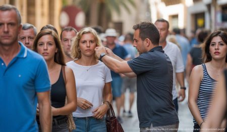 Taschendiebstähle in Alcúdia: Augenzeuge filmt dreiste Diebe Taschendieb in Aktion in Alcúdia, Mallorca - Touristenwahrnung