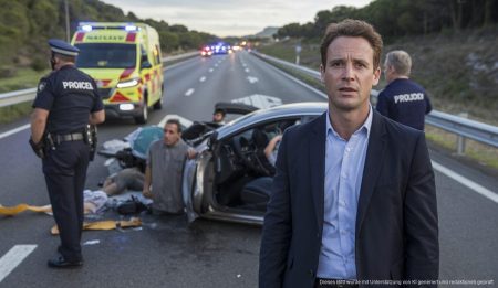 Tödlicher Unfall auf Autobahn auf Mallorca, Polizei vor Ort