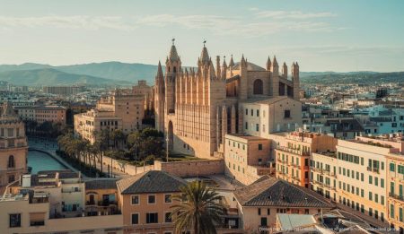 Mallorca bekämpft illegale Airbnb-Angebote mit Erfolg Eine Ansicht auf Palma de Mallorca, die den Kampf gegen illegale Ferienvermietungen symbolisiert.