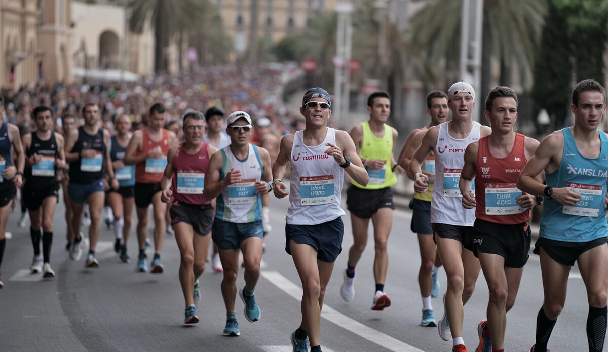 TUI Palma Marathon Teilnehmer auf der Strecke in Palma