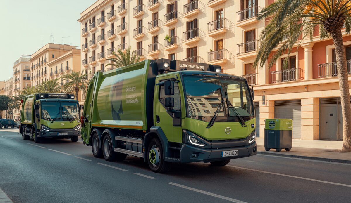 Müllfahrzeuge in Palma nutzen neue umweltfreundliche Technologien